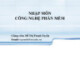 Bài giảng Nhập môn Công nghệ phần mềm: Tổng quan về Công nghệ phần mềm - GV. Đỗ Thị Thanh Tuyền