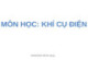 Bài giảng Khí cụ điện