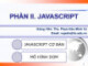 Bài giảng Thiết kế web 2: Phần 2 - ThS. Phạm Đào Minh Vũ