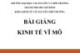 Bài giảng Kinh tế vĩ mô: Chương 1 - Trường ĐH Tài nguyên và Môi trường TP. HCM