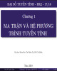 Bài giảng môn Đại số tuyến tính: Chương 1