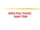 Bài giảng Thống kê và phân tích dữ liệu: Biến phụ thuộc định tính