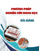 Bài giảng Phương pháp nghiên cứu khoa học: Chương 3 - PGS. TS. Lương Văn Hải
