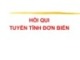 Bài giảng Thống kê và phân tích dữ liệu: Hồi qui tuyến tính đơn biến