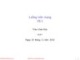 Bài giảng Toán rời rạc: Luồng trên mạng (V0.1) - Trần Vĩnh Đức
