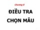 Bài giảng môn Nguyên lý thống kê kinh tế - Chương 8: Điều tra chọn mẫu