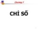 Bài giảng môn  Nguyên lý thống kê kinh tế - Chương 7: Chỉ số