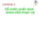Bài giảng Quản lý và nghiệp vụ nhà hàng - bar - Chương 2: Tổ chức quầy bar - nhân viên phục vụ