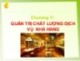 Bài giảng Nghiệp vụ nhà hàng: Chương 5 - Quản trị chất lượng và dịch vụ nhà hàng