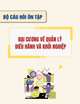 Bộ câu hỏi ôn tập môn Đại cương về quản lý điều hành và khởi nghiệp
