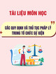Tài liệu môn học Các quy định và thủ tục pháp lý trong tổ chức sự kiện