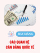 Bài giảng Các quan hệ cân bằng quốc tế